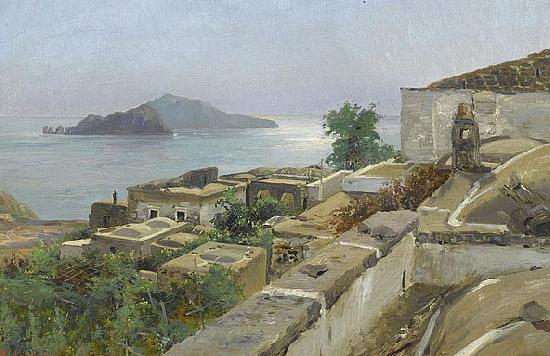 Franz Schreyer View of Capri oil painting image